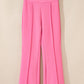 Sachet Pink High Waist Central Seam Flared Pants