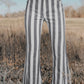 Stripe Star Embellished Western Flare Jeans