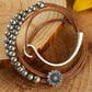 Brown Daisy Beading Alloy Multilayer Bracelet