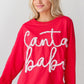 Fiery Red Christmas Santa Baby Tinsel Graphic Sweatshirt