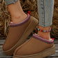 Chestnut Contrast Print Suede Plush Lined Snow Boots