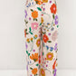 Orange Floral Printed Loose Pants