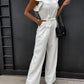 2024 Summer Short Sleeve Wide Leg Jumpsuit For Women Elegant Romper Vintage Streetwear Jumpsuits Overalls Women Jump Suit Woman