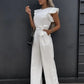 2024 Summer Short Sleeve Wide Leg Jumpsuit For Women Elegant Romper Vintage Streetwear Jumpsuits Overalls Women Jump Suit Woman