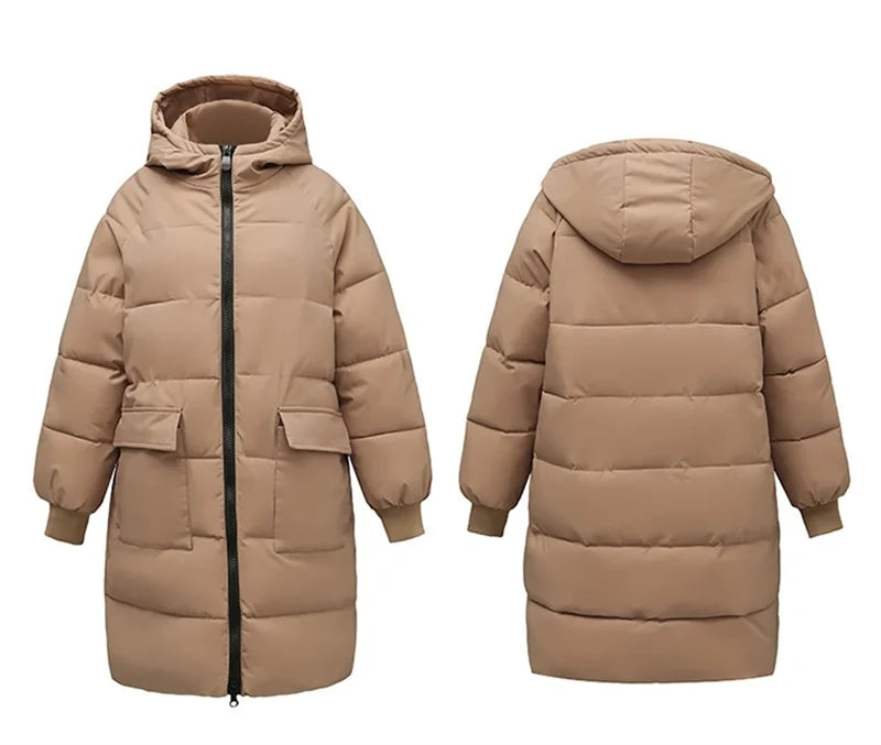 Super Large Size Winter Long Coat Women's Cotton-padded Jacket Oversize Loose Parkas Hooded Thicken Overcoat Plus Size XL-8XL