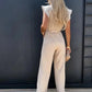 2024 Summer Short Sleeve Wide Leg Jumpsuit For Women Elegant Romper Vintage Streetwear Jumpsuits Overalls Women Jump Suit Woman