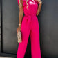 2024 Summer Short Sleeve Wide Leg Jumpsuit For Women Elegant Romper Vintage Streetwear Jumpsuits Overalls Women Jump Suit Woman