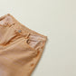 Brown Distressed Hollow-out High Waist Cropped Flare Jeans