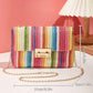 Multicolour Bohemian Woven Gold Chain Shoulder Bag