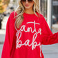 Fiery Red Christmas Santa Baby Tinsel Graphic Sweatshirt