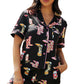 Black Western Boots Printed Short Pajama Set