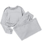 Light Grey Solid Criss Cross Crop Top and Pants Active Set