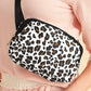 White Cheetah Print Multi Interlayer Zipped Crossbody Bag