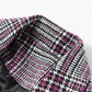 Pink Plaid Lapel Collar One Button Midi Coat