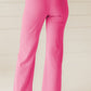 Sachet Pink High Waist Central Seam Flared Pants