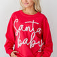 Fiery Red Christmas Santa Baby Tinsel Graphic Sweatshirt