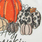 Beige Rhinestone Pumpkin Graphic Crewneck Thanksgiving Sweatshirt