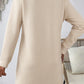 Apricot Solid Color Textured Long Sleeve Shift Dress