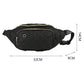 Black Rhombus Pattern Simple Waist Bag