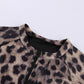 Leopard Print Zipper Cut-out Rash Guard Swimsuit