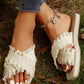 Beige Tassel Woven Crossed Straps Flat Slippers