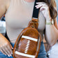 Brown Rugby Football PU Mini Crossbody Bag