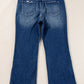 Dirty blue Plus Size High Waist Side Slits Flare Jeans