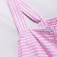 Pink Stripe Pinstriped Ruffled Hem Sleeveless Mini Flared Dress