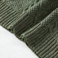 Mist Green Cable Knit Drop Shoulder Loose Fit Sweater Dress