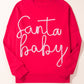 Fiery Red Christmas Santa Baby Tinsel Graphic Sweatshirt