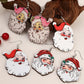 White 3 Pairs Christmas Santa Clause Pendant Hook Earrings