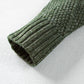 Mist Green Cable Knit Drop Shoulder Loose Fit Sweater Dress