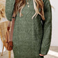 Mist Green Cable Knit Drop Shoulder Loose Fit Sweater Dress