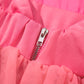 Strawberry Pink Gauze Ruffle Tiered Knotted Halter Dress