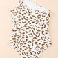 Leopard Print One Shoulder Hollow-out One-Piece Swimsuit