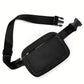 Black Minimalist Multi-zipped Crossbody Bag