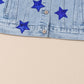 Bluing Sequin Star Flap Pocket Denim Jacket