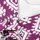 Purple Western Geometric Print Knotted Straps V Neck Long Dress