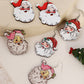 White 3 Pairs Christmas Santa Clause Pendant Hook Earrings