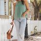 Mist Green Crochet Splicing Halter Flowy Tank Top