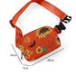 Orange Pumpkin Sunflower Halloween Graphic Crossbody Bag