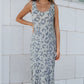 Gray Leopard Print Sleeveless Maxi Dress