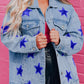 Bluing Sequin Star Flap Pocket Denim Jacket