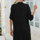 Black Dolman Half Sleeve Pocketed Long Cardigan