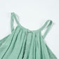 Mist Green Crochet Splicing Halter Flowy Tank Top