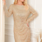 Apricot Knot Pack Hip Sequin Dress