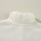 White Fleece Placket Turn-down Collar Drop Shoulder Sweatshirt