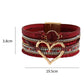 Fiery Red Valentine Rhinestone Heart Layered Bracelet