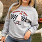 Light Grey Creep It Real Ghost Print Plus Size Sweatshirt